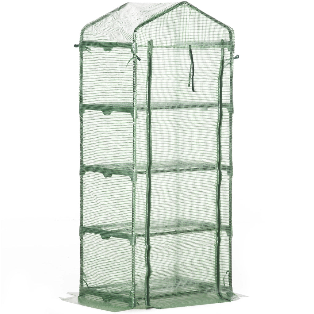 Serra da Giardino con 4 Ripiani ¨C Minimal ¨C Verde 70x50x160 cm