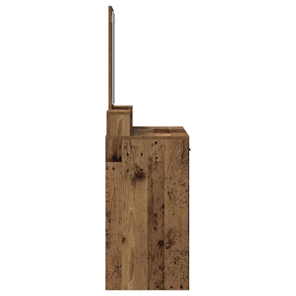 Toeletta | Tavolo da Trucco con cassetto Legno vecchio 100 x 41 x 140 cm