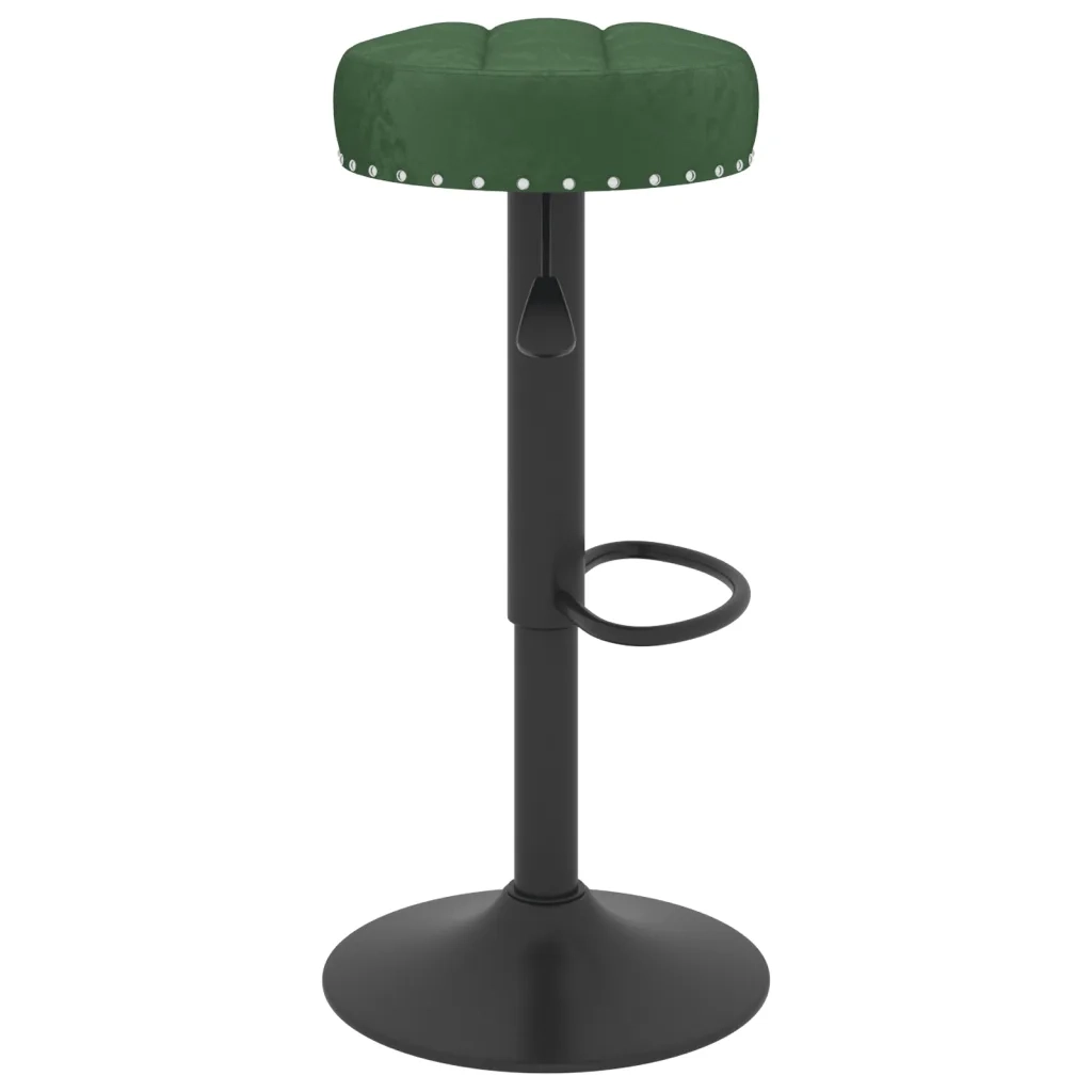 Sgabelli da Bar 2 pz Verde Scuro in Velluto 332998