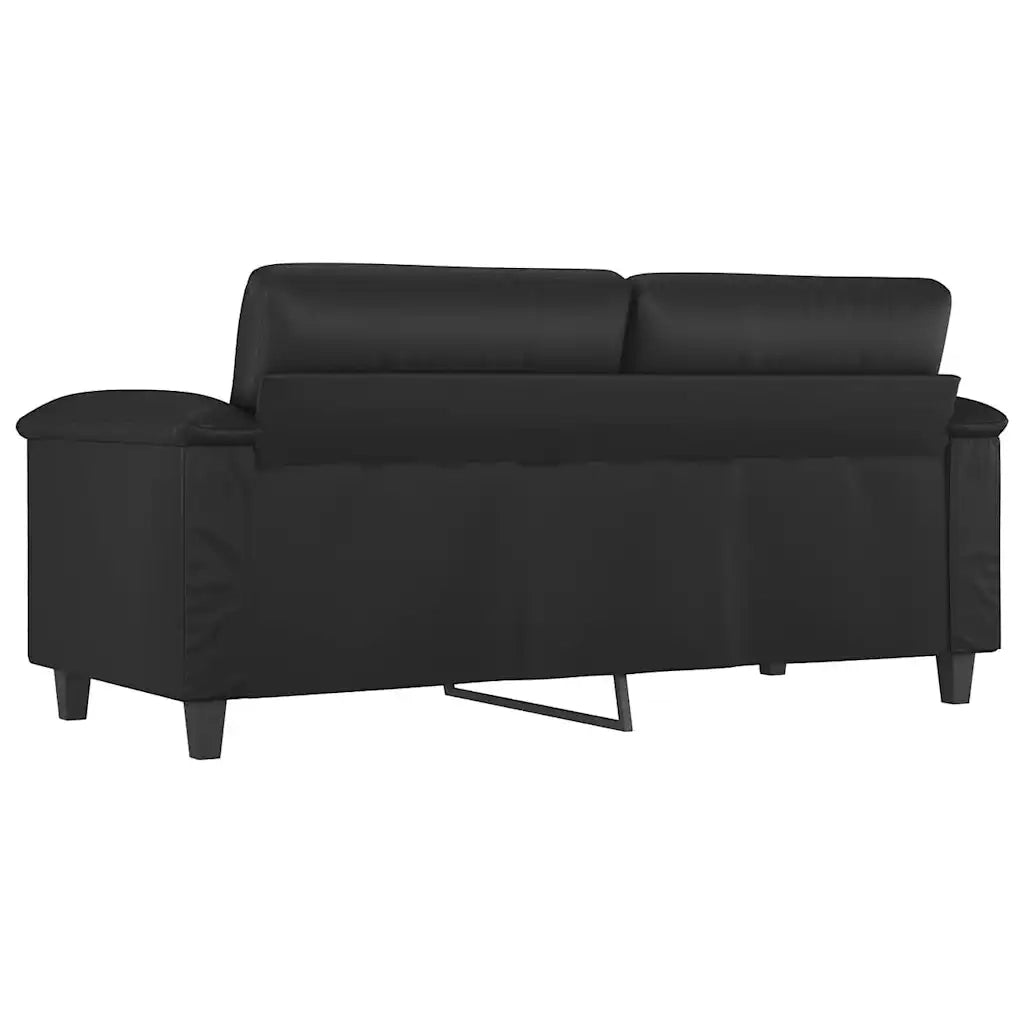 Divano a 2 Posti-Sofa 2 Posti Nero 140 cm in Similpelle 198333