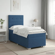 Letto box spring con materasso Blu 80 x 200 cm Tessuto 3454746