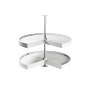 Pattumiere per raccolta differenziata per cucina, 2 x 14L, fissaggio inferiore, estrazione automatica, Acciaio e Tecno..