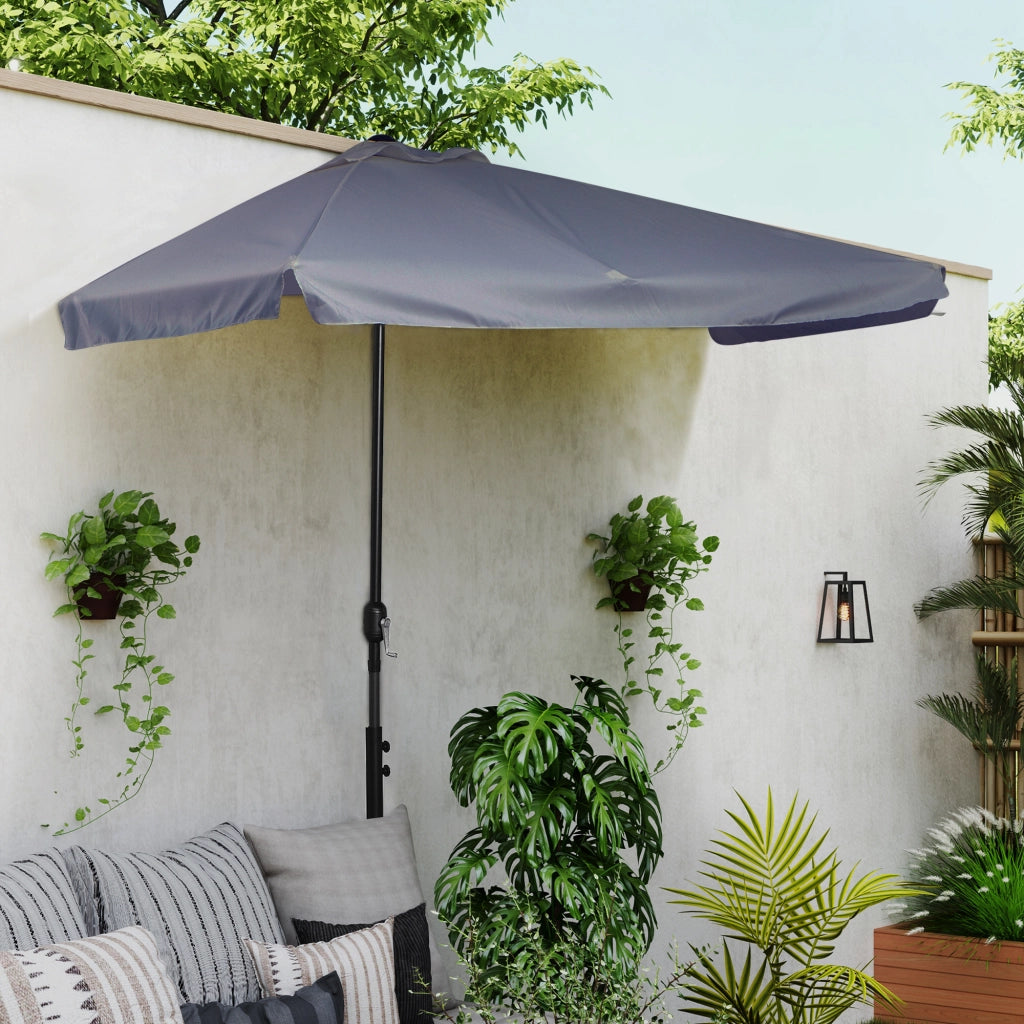 Parasole da balcone ¨C Minimal ¨C grigio metallo 230x130x249 cm