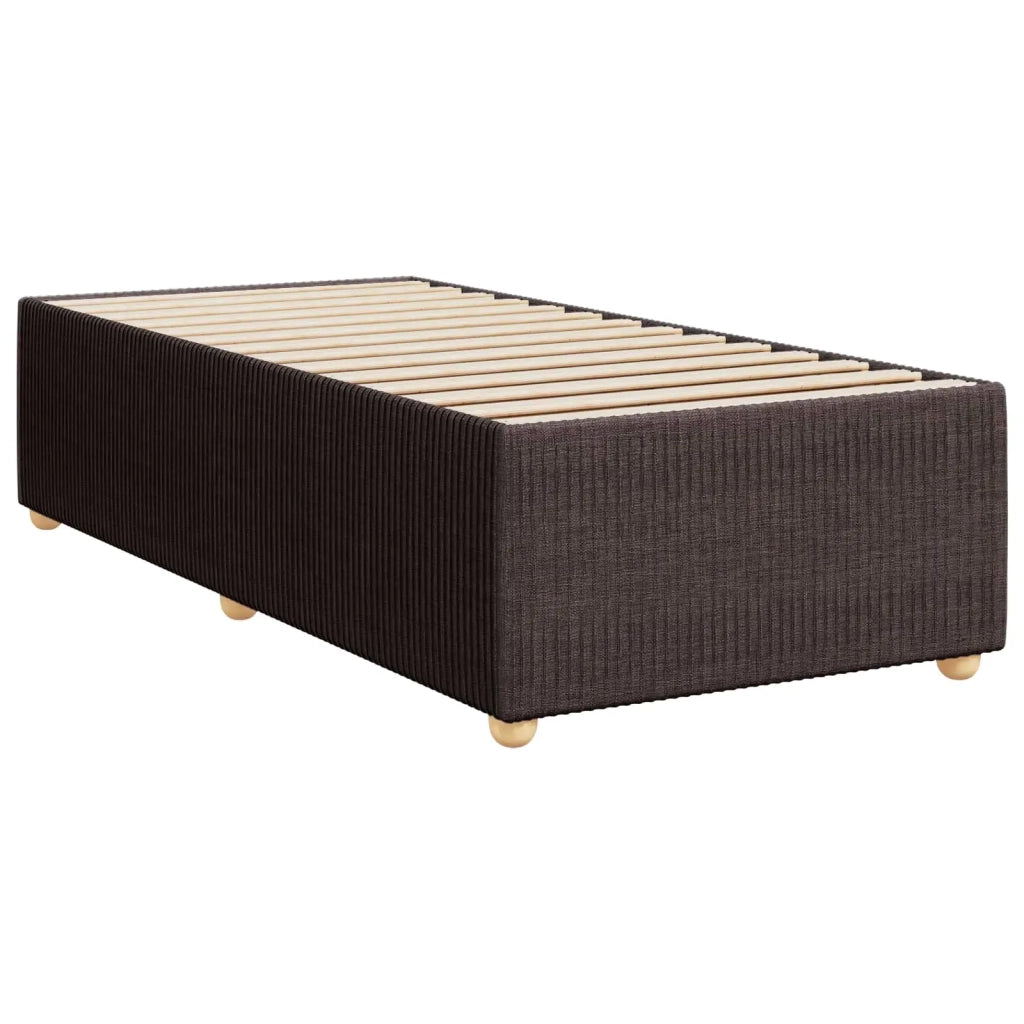 Letto box spring con materasso Marrone Scuro 100 x 200 cm 3451401