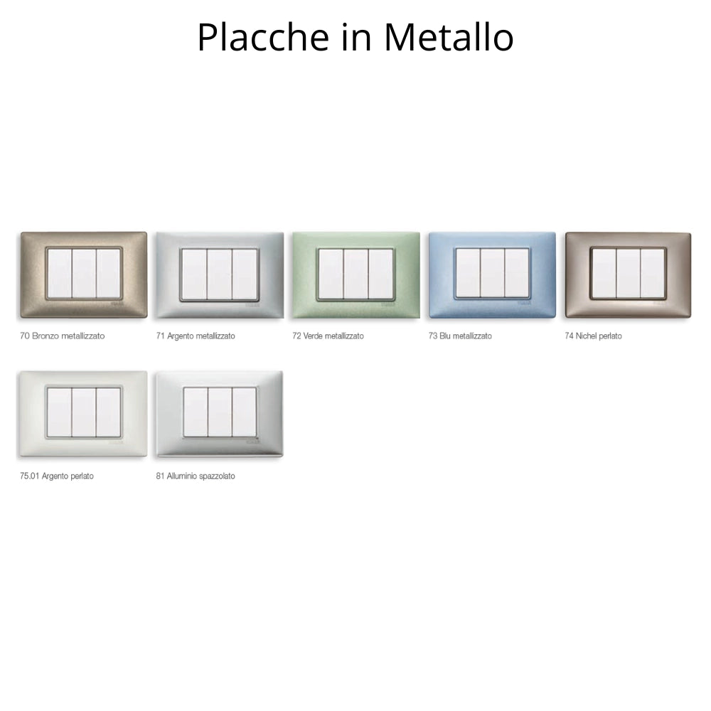 Vimar plana placca 3 posti pezzi 10 tecnopolimero bianco 14653.01