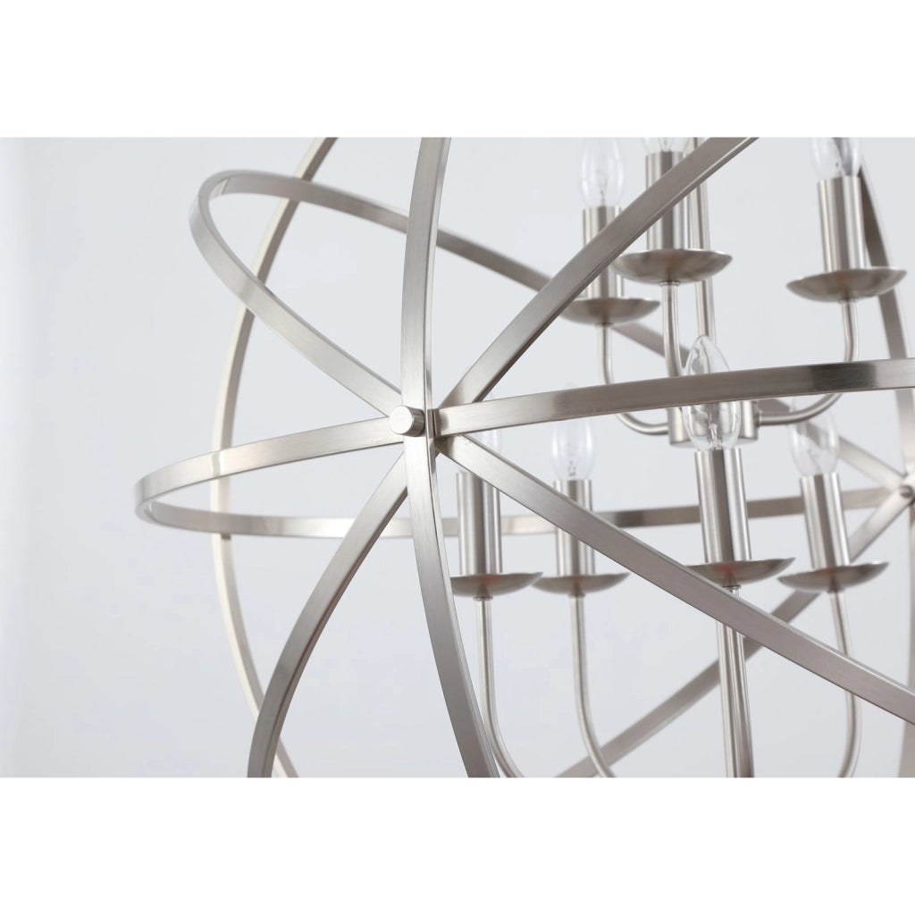 Ciondolo Orbit 8Lt, metallo argento satinato