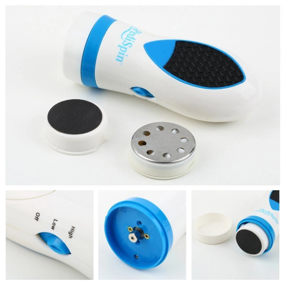 Trade Shop - Kit Pedicure Per Pelle Secca E Calli Cura Del Piede Con 2 Accessori Pedi Spin -