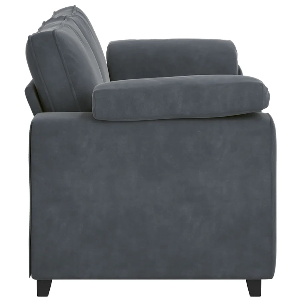 Divano Divanetto-Sofa Grigio Scuro 140 cm in Velluto 722292