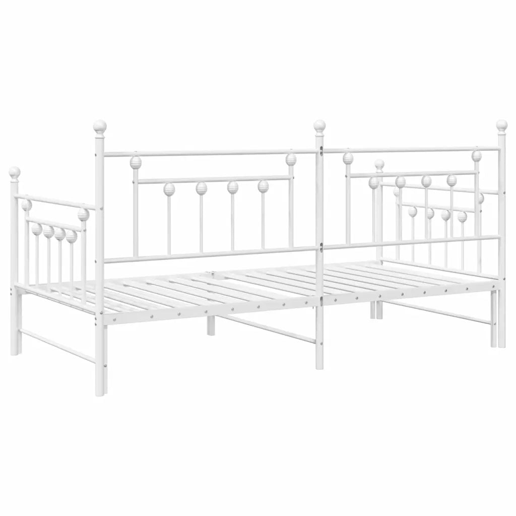 Struttura per letto di giorno Bianco 100 x 190 cm Acciaio 42002681