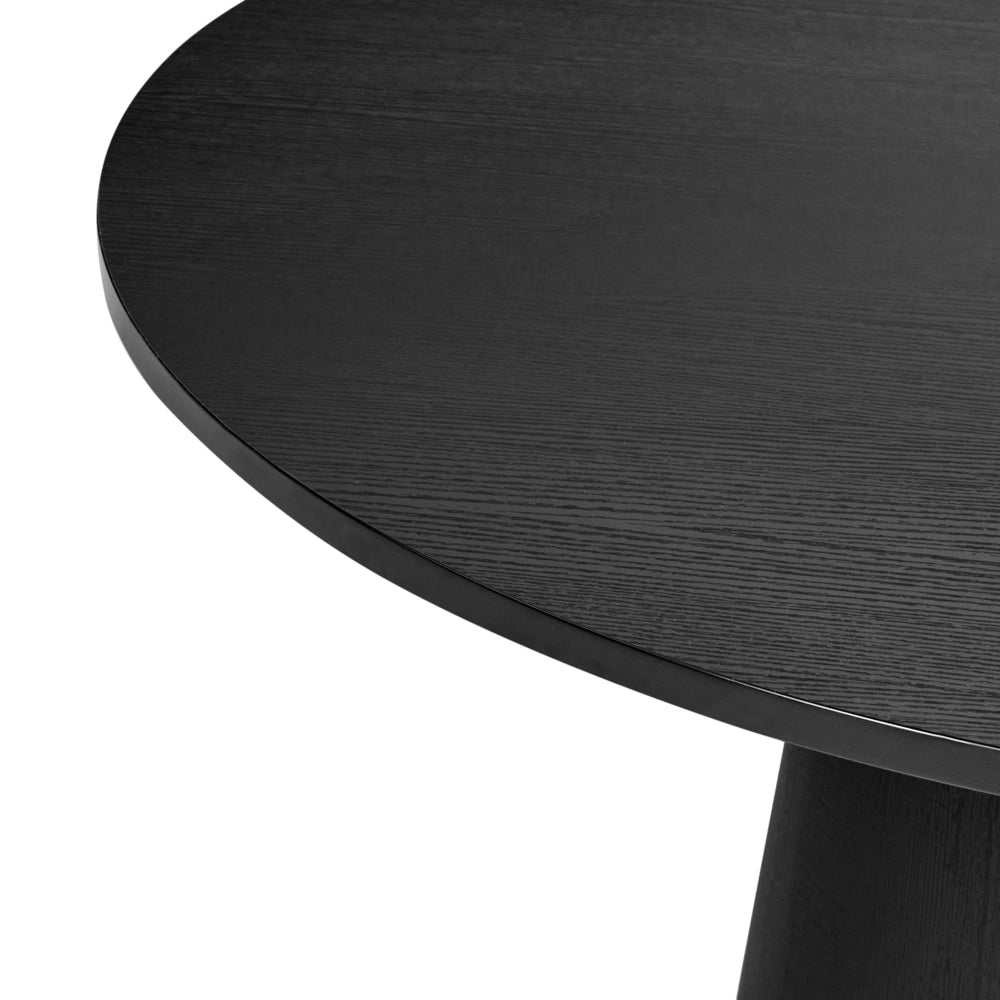Tavolo da pranzo con base a piedistallo nera in stile tradizionale rotondo ⌀ 120 cm Sala da pranzo