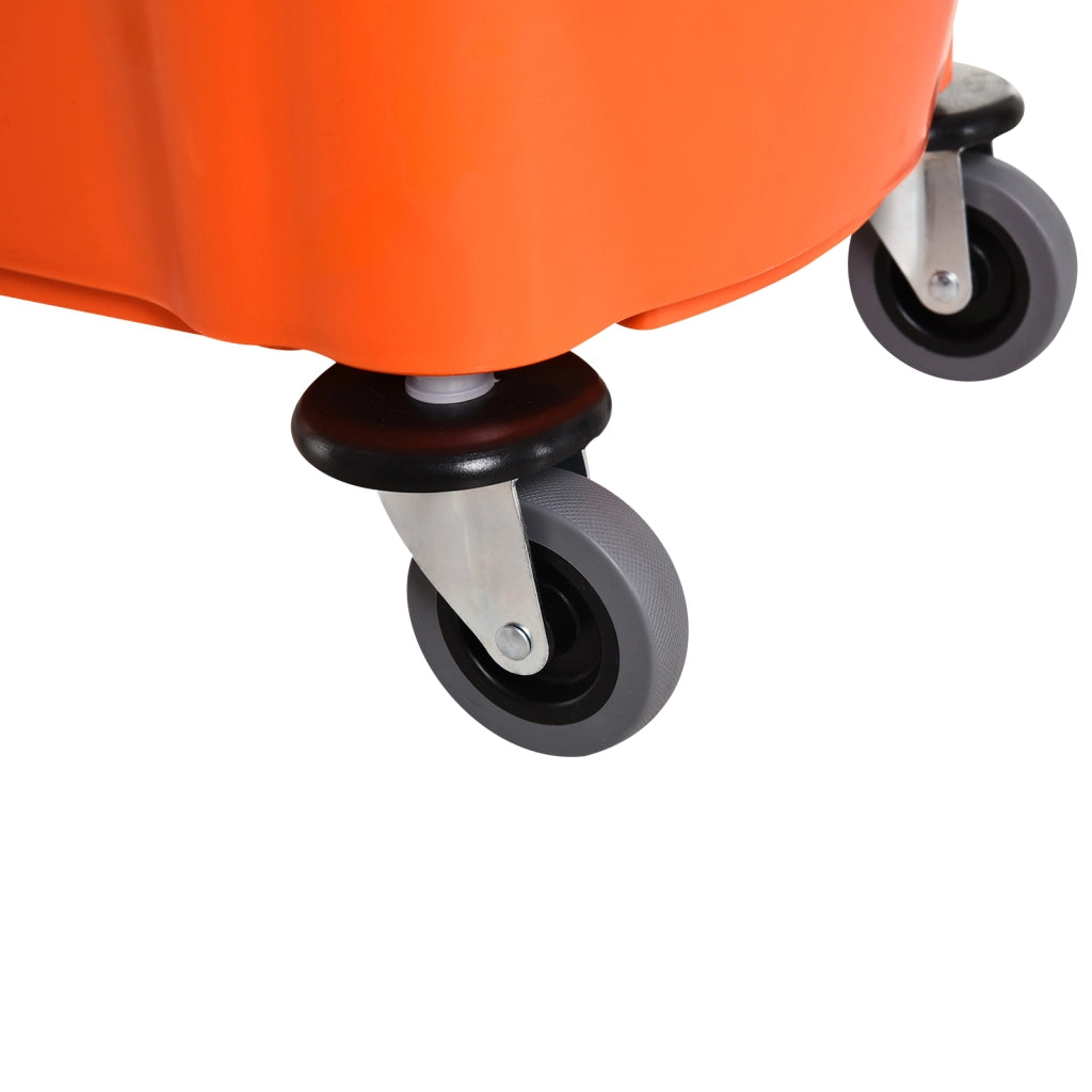 Carrello Lavapavimenti con Secchi e Strizzatore ¨C Minimal ¨C Arancione e Nero, 36L