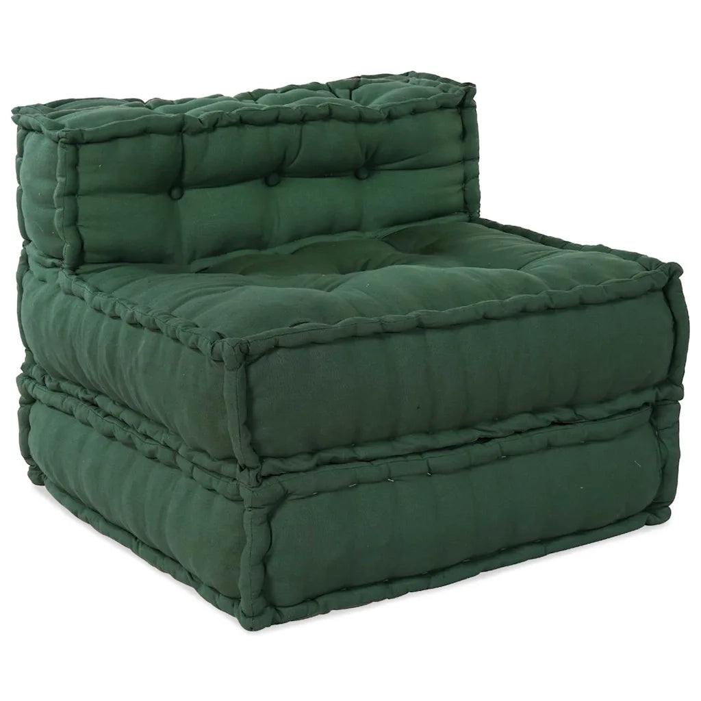 Divano modulare 4 pcs Verde Tessuto 3315079