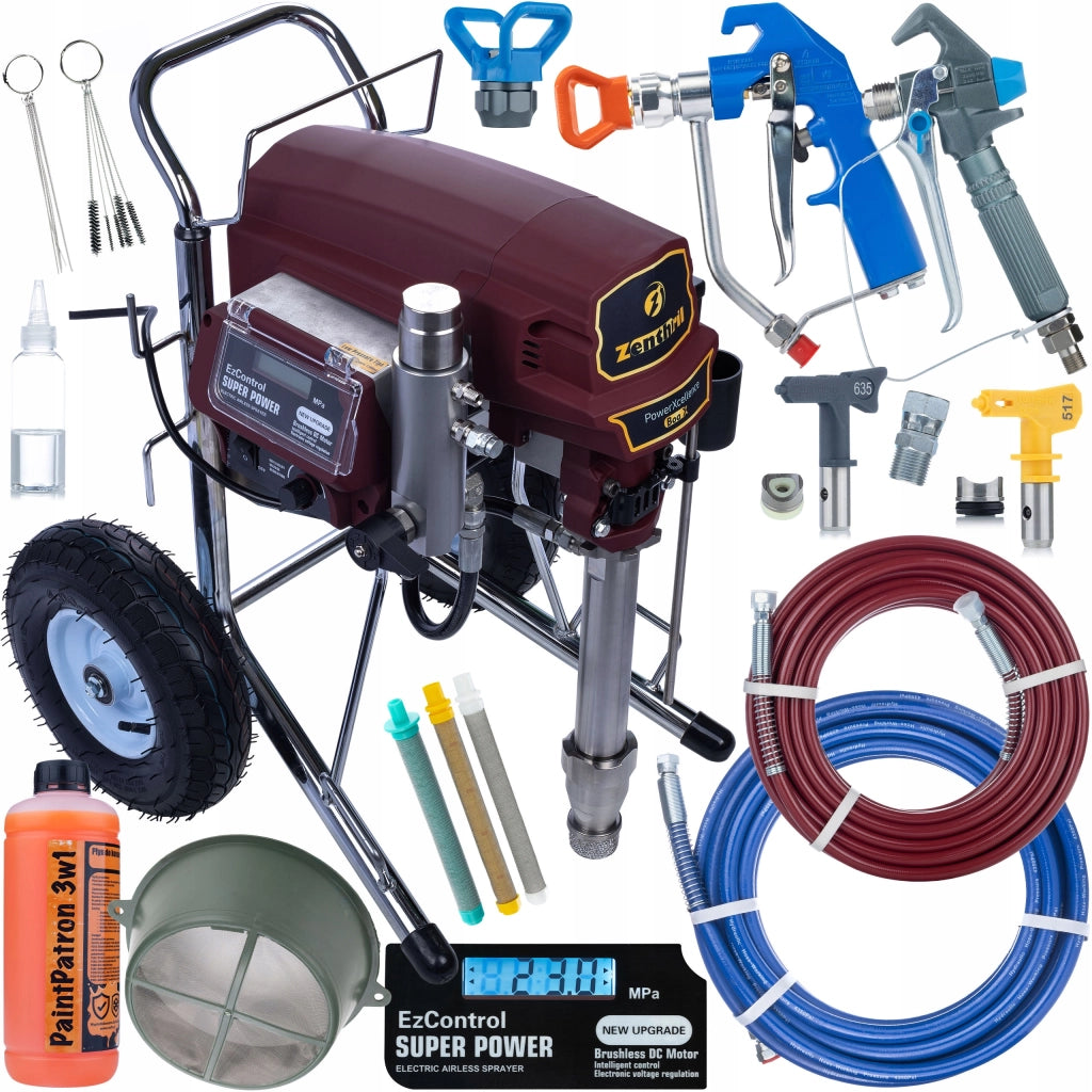 Agitatore Verniciatura Zenthril Boa X – Set Completo con Pistola e Accessori | 3500W, 20MPa, 6L/min