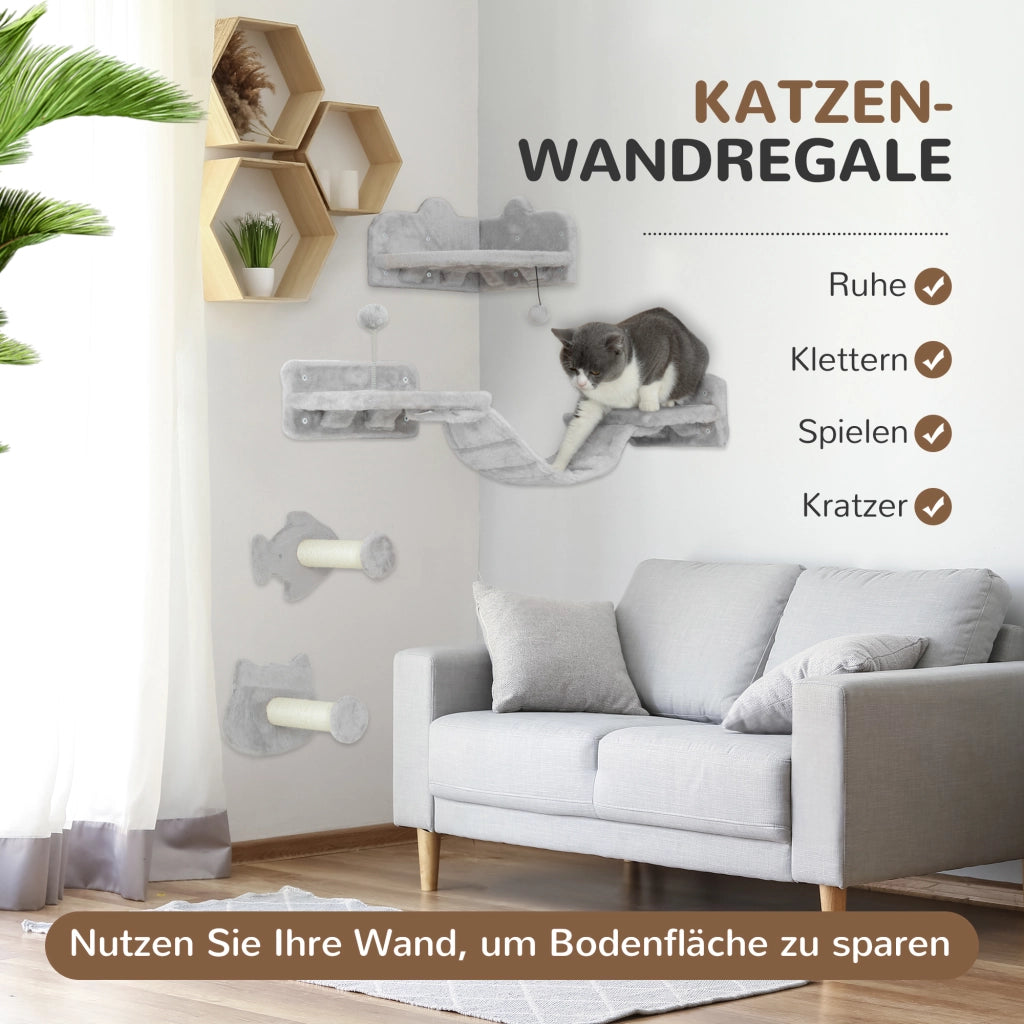 Letto per gatti con tiragraffi ¨C Minimal ¨C grigio chiaro