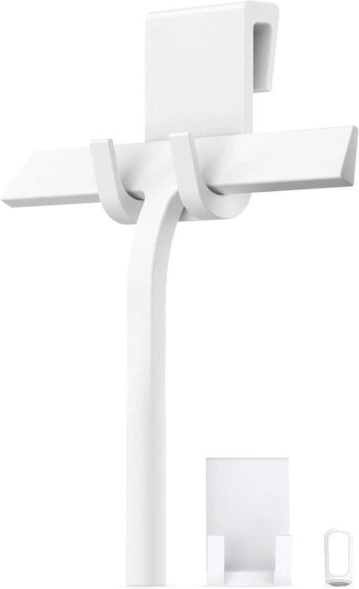 Douchettore con supporto - senza perforazione - 23 cm - bianco