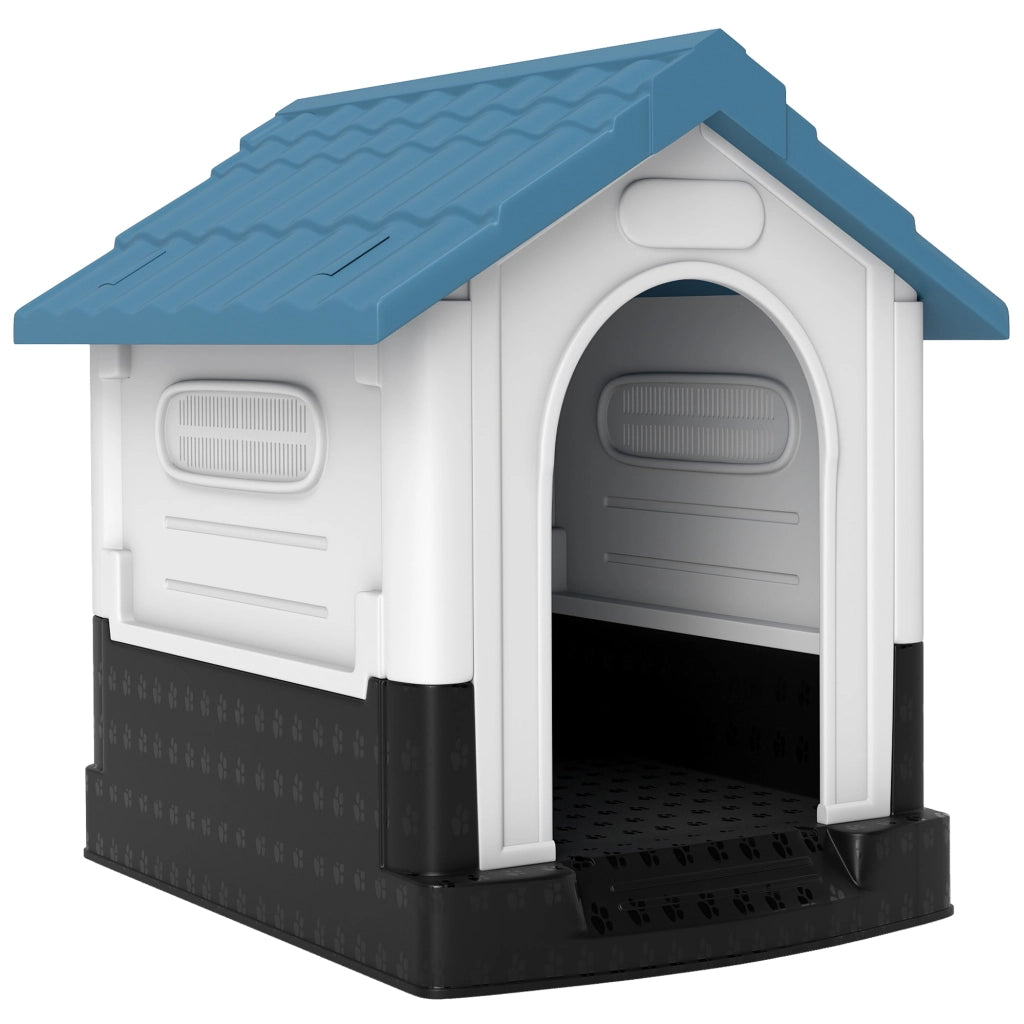Casetta per cani ¨C Minimal ¨C 64.5x57x66 cm bianco e blu