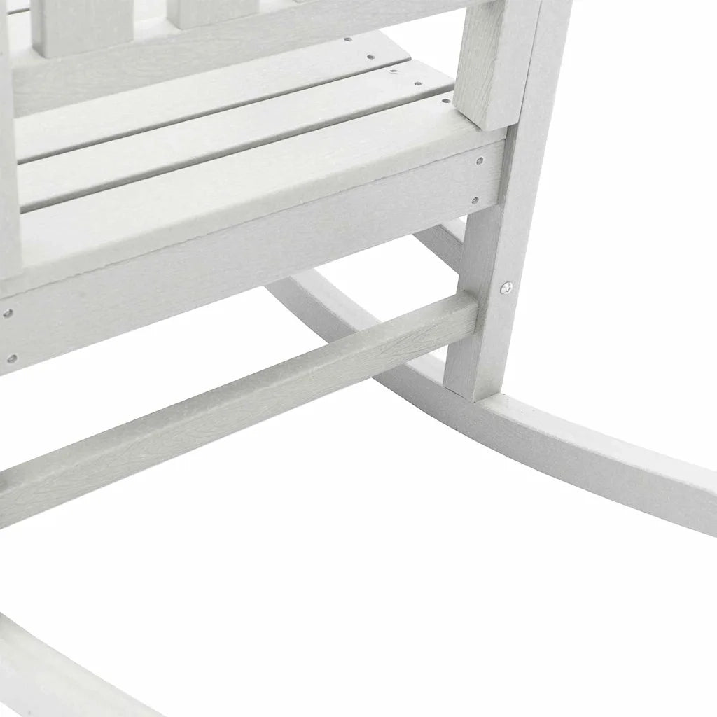 Sedia a dondolo da giardino Bianco 92 x 70 x 108cm HDPE 42006613