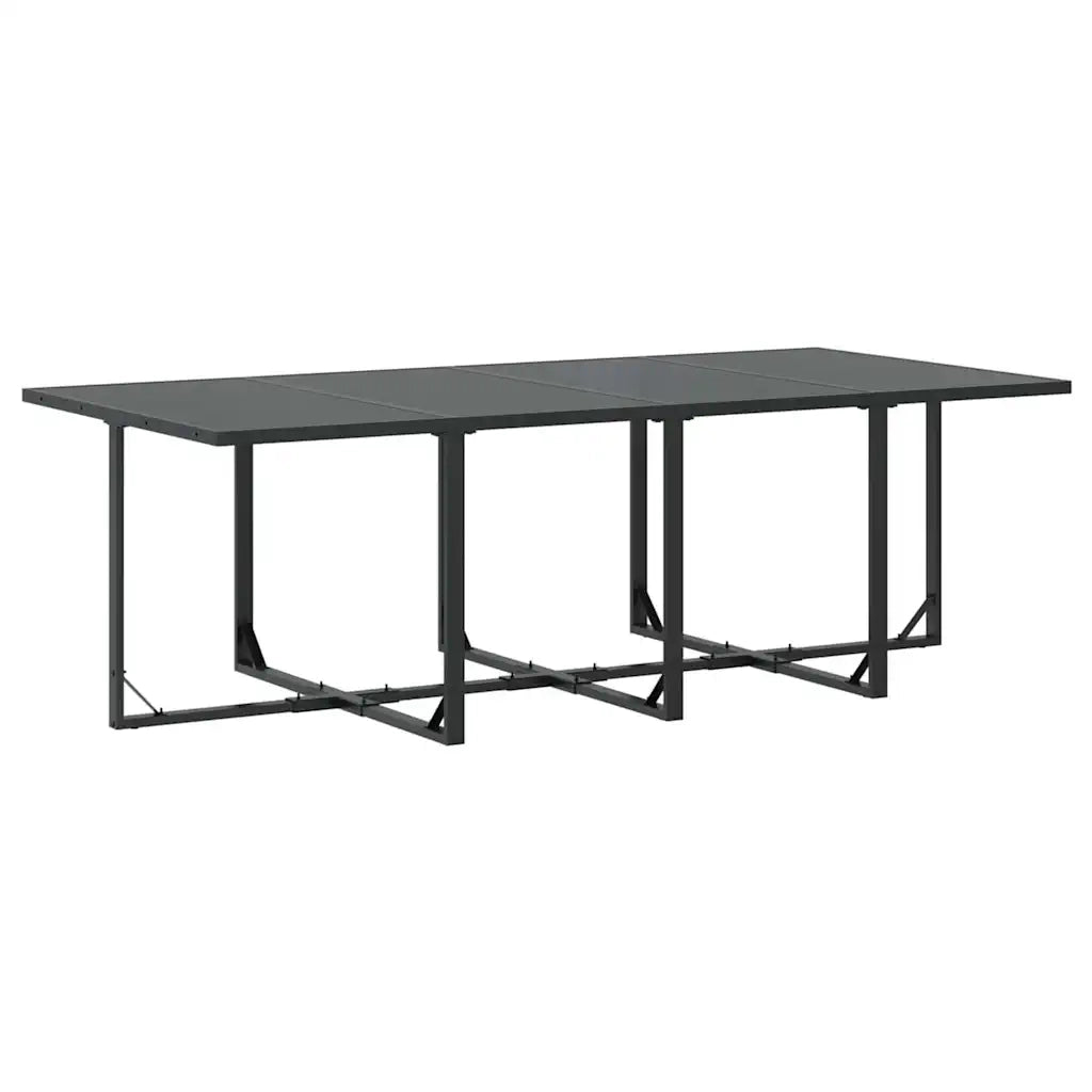 Set da Pranzo per Giardino 13 pcs Nero Acciaio 3335870