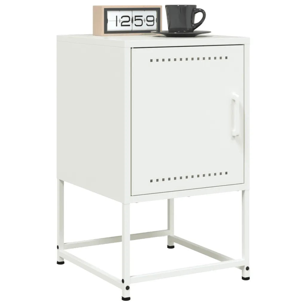 Comodini 2 pz Bianchi 36x39x60,5 cm in Acciaio 846457