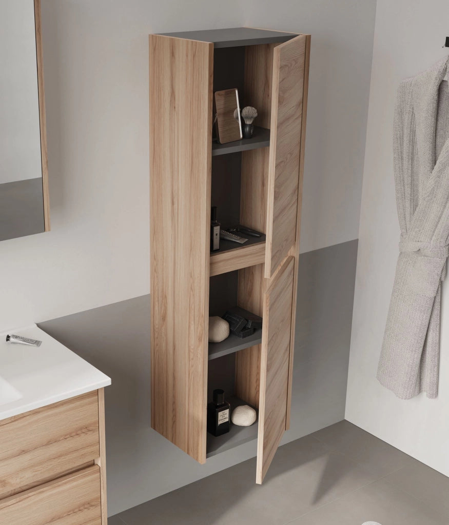 Mobile da bagno "Side 40" - 40 x 27 x 138 cm - Rovere