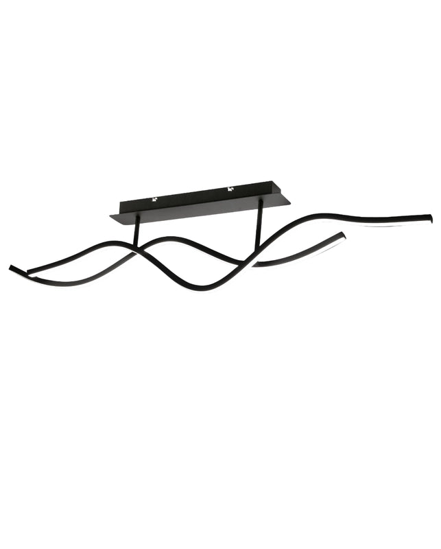 Plafoniera a sospensione a led Sinuo 36W nero 3666-65-101 Fabas Luce