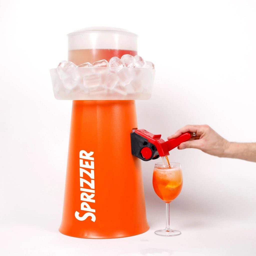 SPRIZZER Kit Completo Arancio in Plastica con 6 Bicchieri per Aperitivi Design Italiano Funzionale e Colore Vivace – SPRIZZER-ARANCIO-6-BICCHIERI