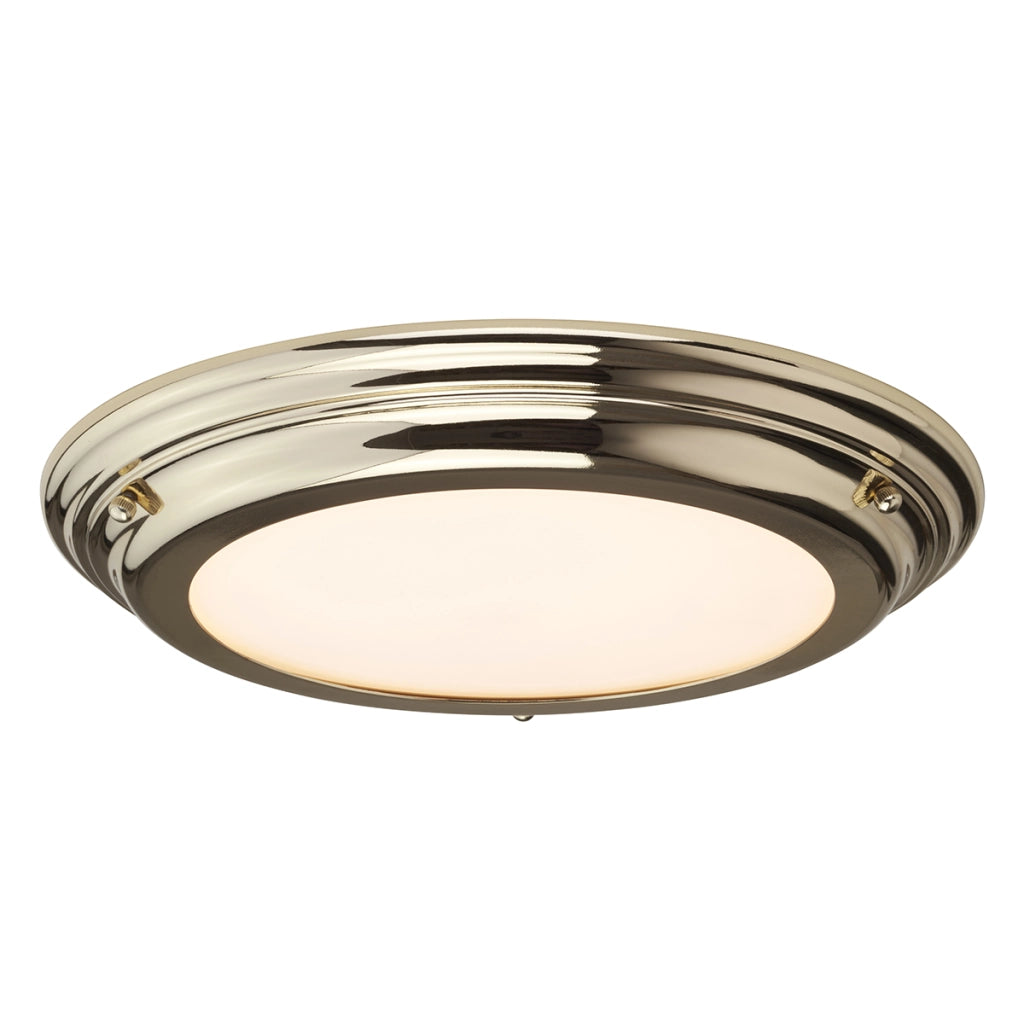 Plafoniera bagno tonda 36 cm LED 25W ottone Elstead