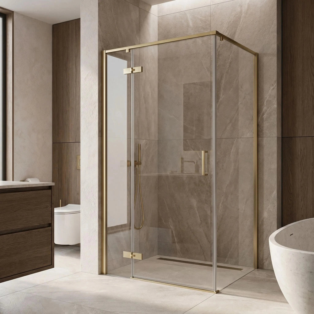 Cabina Doccia Rea Bruno 120x90 Brush Gold