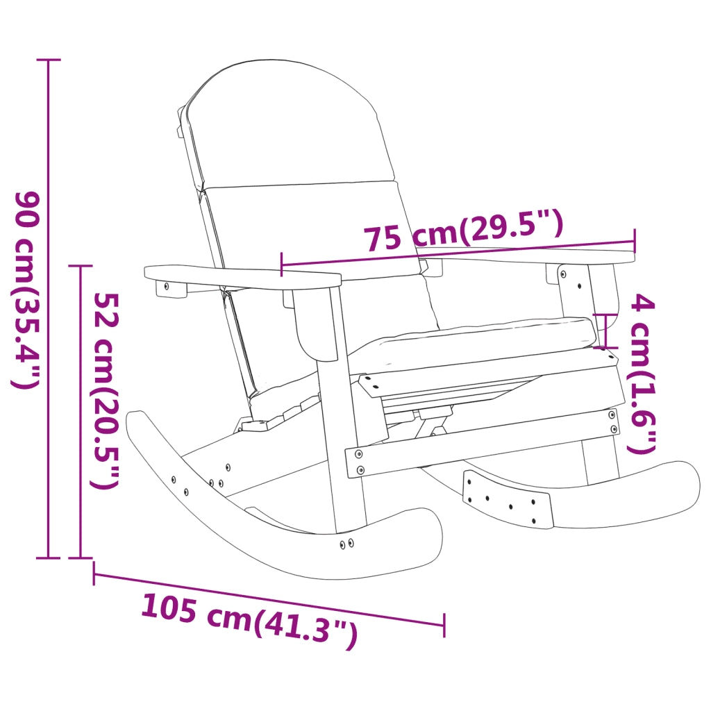 Set Salotto da Giardino Adirondack 3pz Legno Massello di Acacia 3152129