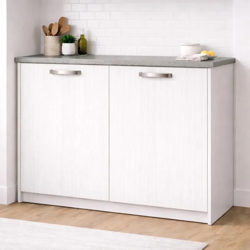 Anta per mobili in Legno nobilitato Compresa di Maniglia 72x45 Bianco Frassino