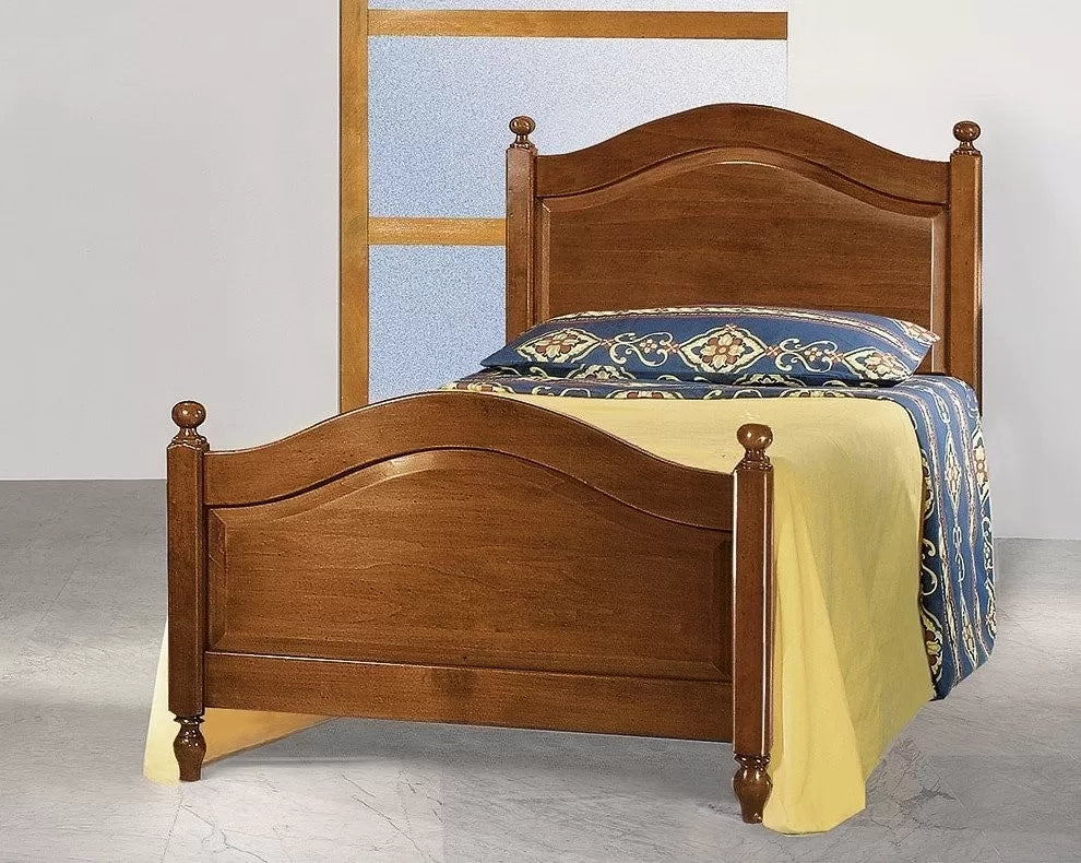 Letto 1 piazza e mezza arte povera legno grezzo 129x212x112 - Mobili 2G