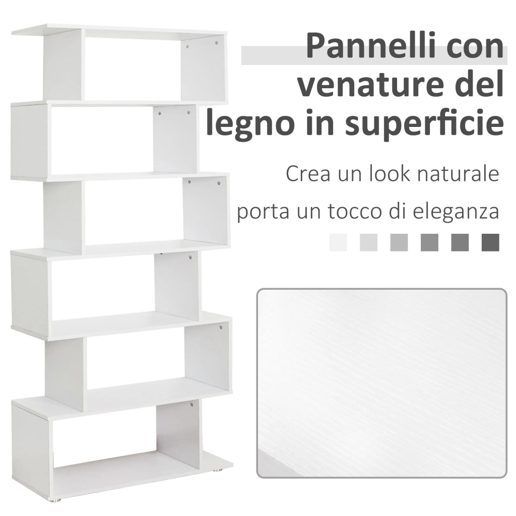 Libreria in Legno ¨C zephmum ¨C Bianco 80x24x191 cm