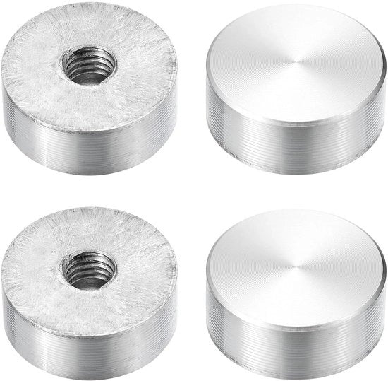 Aluminium dischi con viti M6, diametro 20 mm, 4 pezzi
