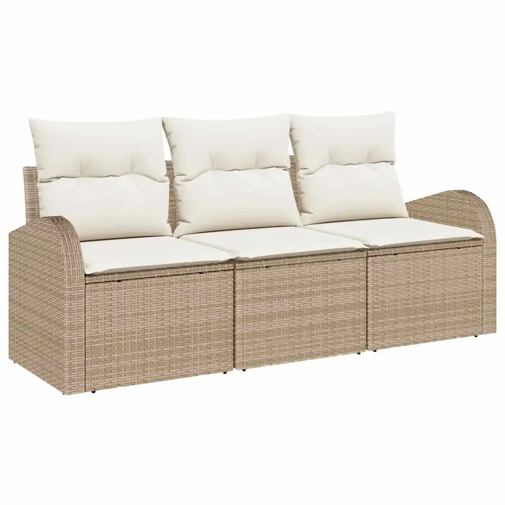 Set Divano da Giardino Beige polyrattan 3345901