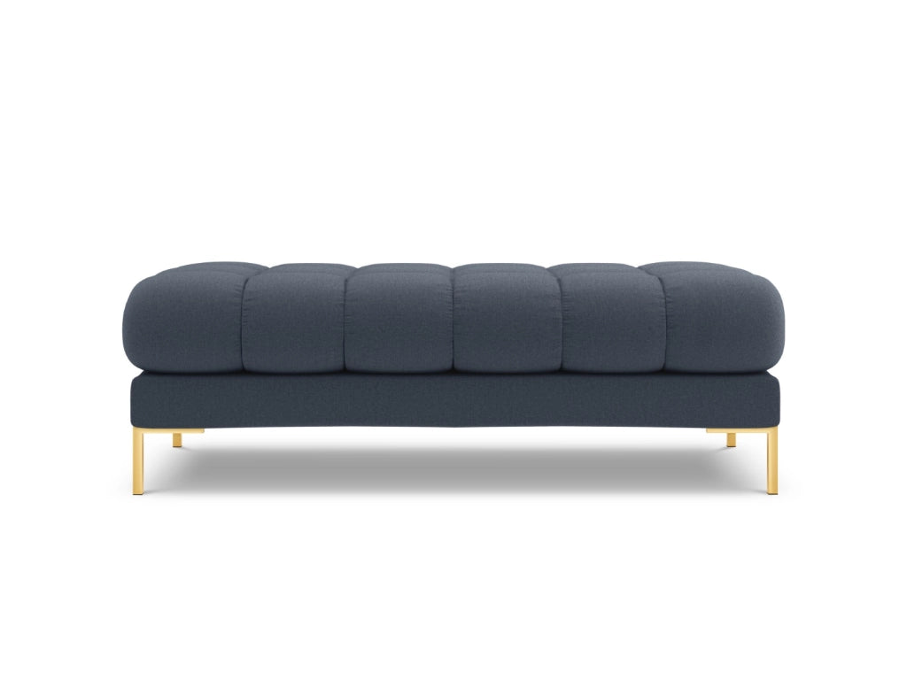 Cosmopolitan Design - Panca "Bali" 2 posti in tessuto strutturato blu scuro 