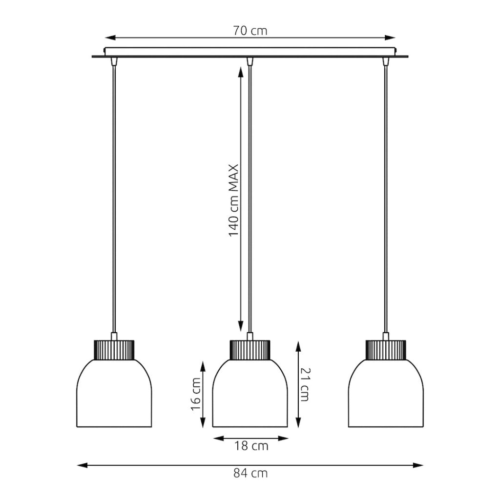 Lampada a sospensione VIGO bianca legno 3xE27 Emibig