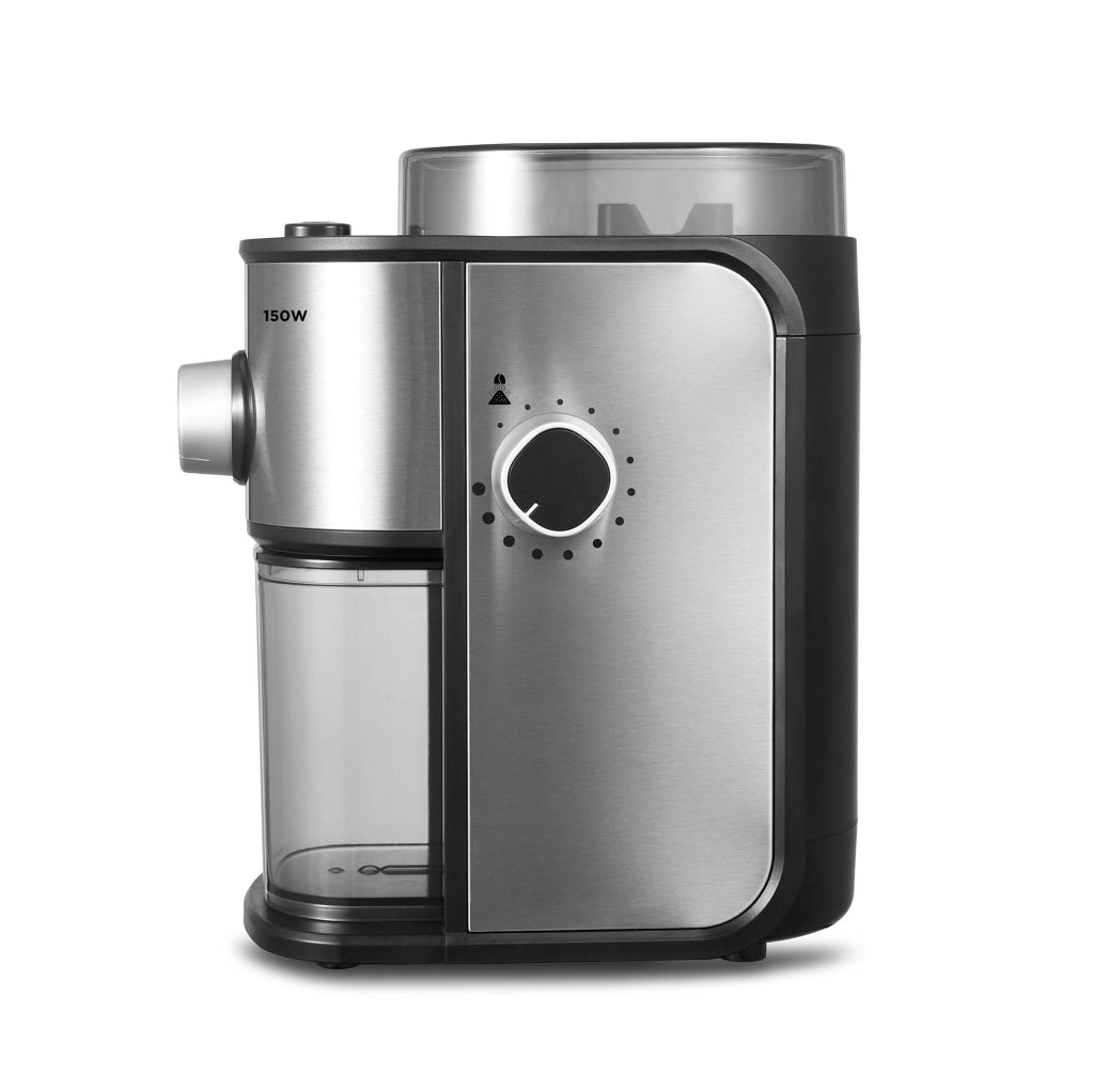 Macinacaffè elettrico con macine in acciaio 14 livelli di macinatura, capacità 200g chicchi selezione 2-12 tazze - Sogo