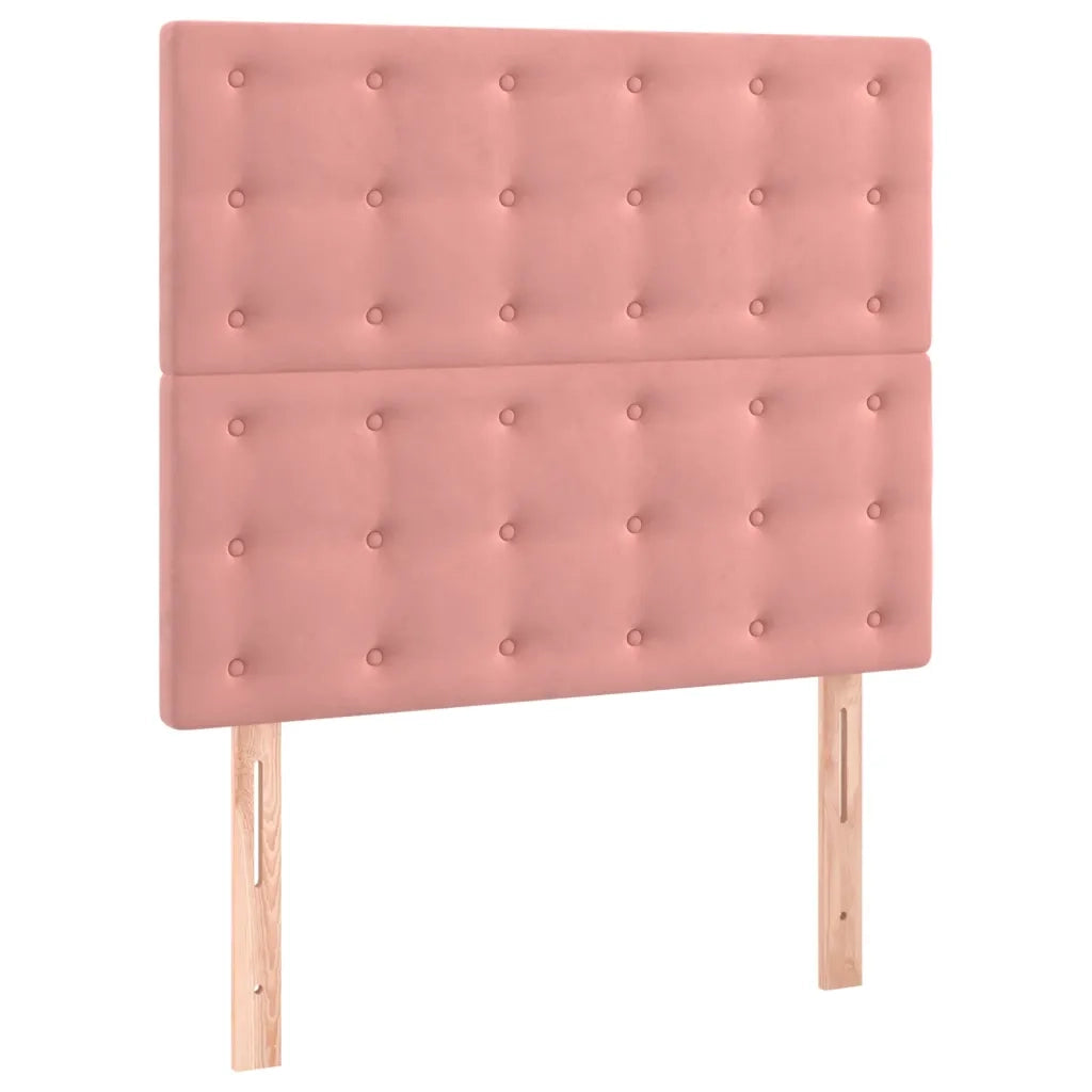 Giroletto con Testiera Rosa 90x190 cm in Velluto 3125976