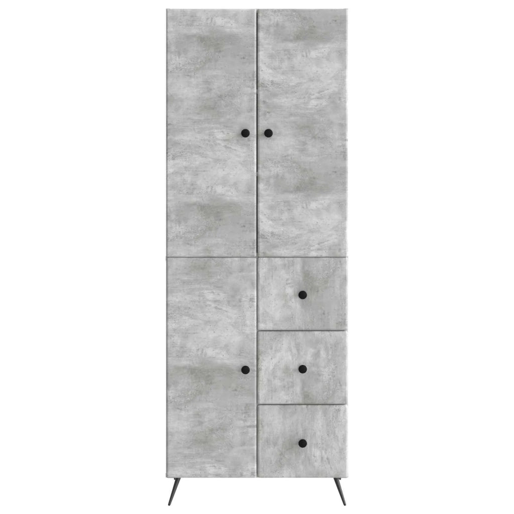 Set di armadi 2 pz Grigio Cemento Legno ingegnerizzato 3416901