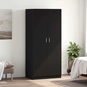 Armadio Nero 80x52x180 cm in Legno Multistrato