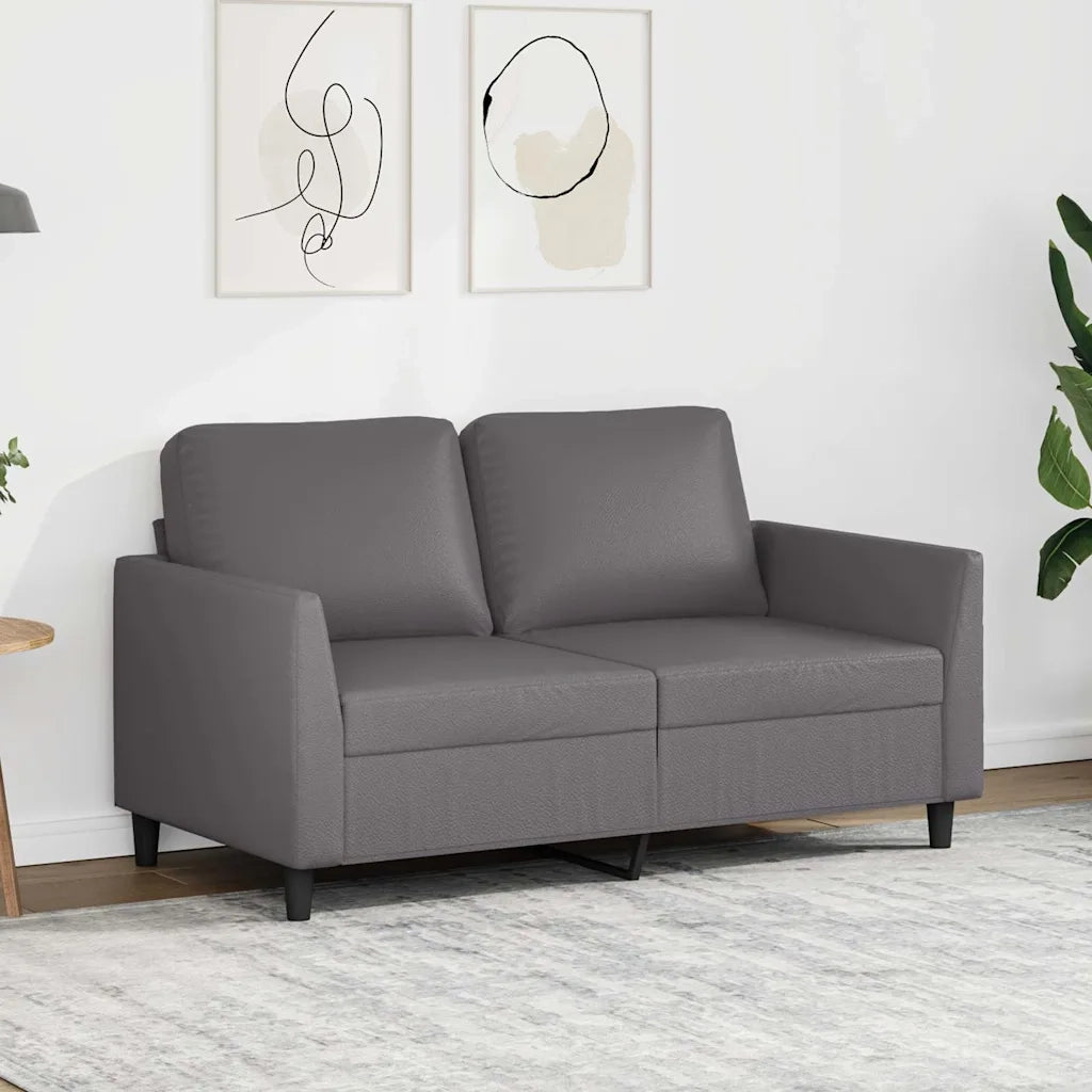 Divano a 2 Posti-Sofa 2 Posti Grigio 120 cm in Similpelle 206312