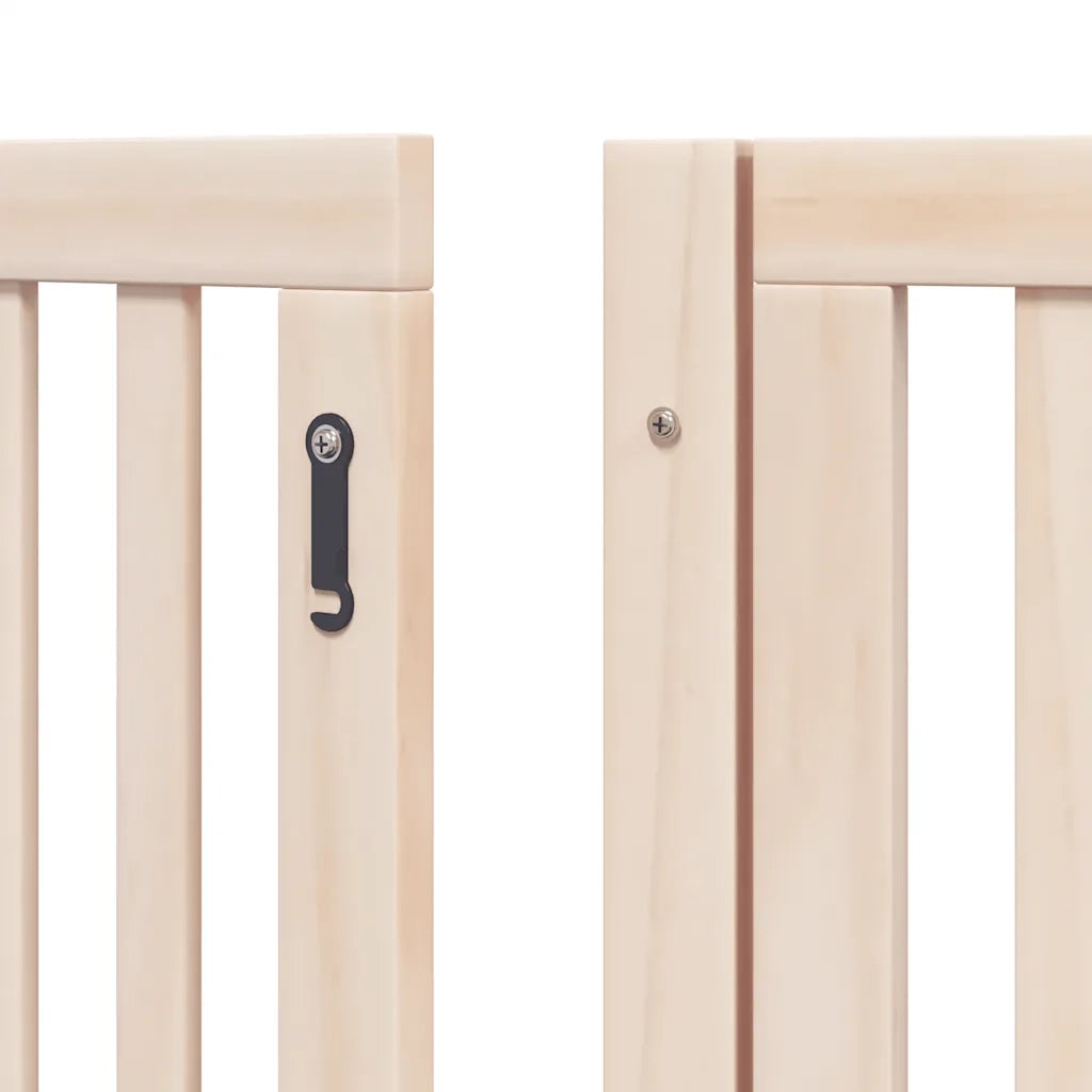 Cancello per Cani Pieghevole 6 Pannelli 480 cm Legno di Pioppo 3155665