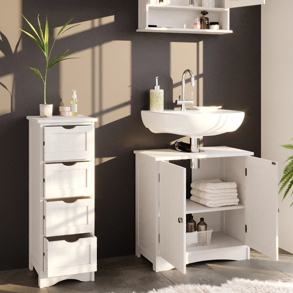 Vicco Set mobili bagno Bianco 3 parti