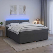 Letto box spring con materasso Grigio Scuro 140 x 200 cm 3452940