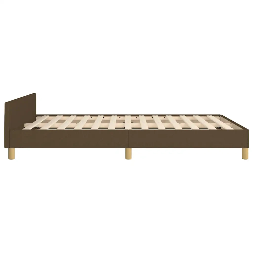 Giroletto senza Materasso Marrone Scuro 140x200 cm Tessuto 347418
