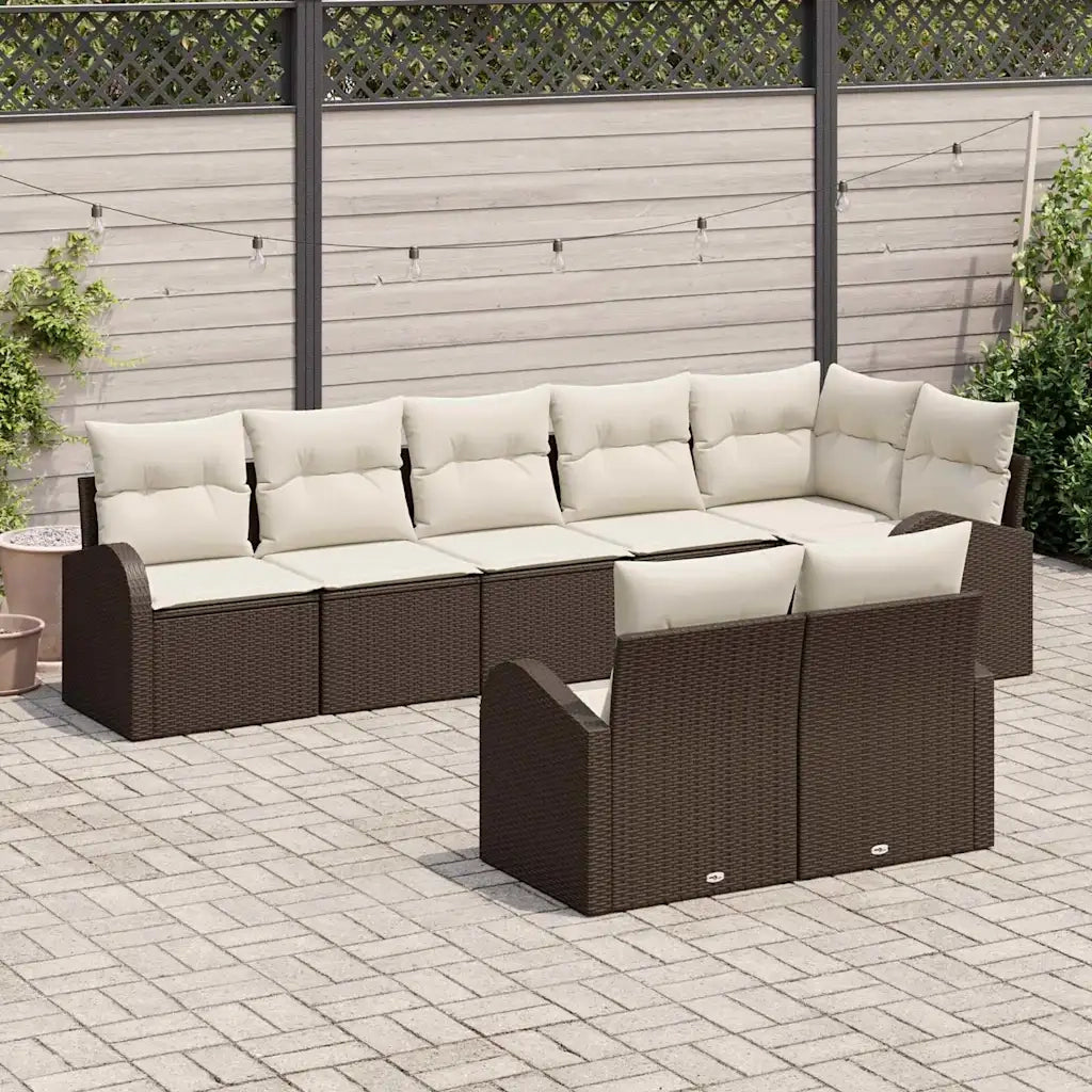 Set Divano da Giardino 8 pcs polyrattan 3346088