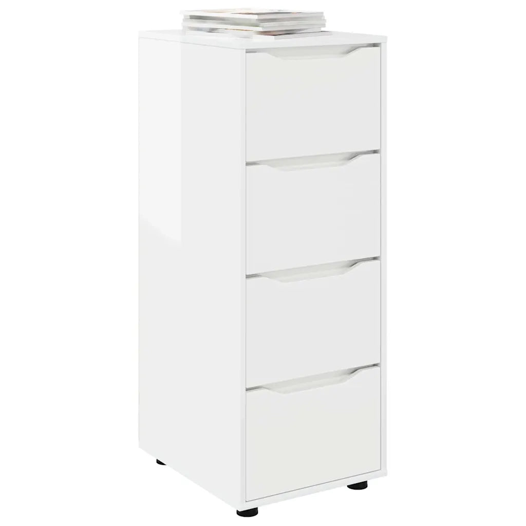 Armadio Bianco Lucido 40 x 48 x 105 cm Legno multistrato 888901