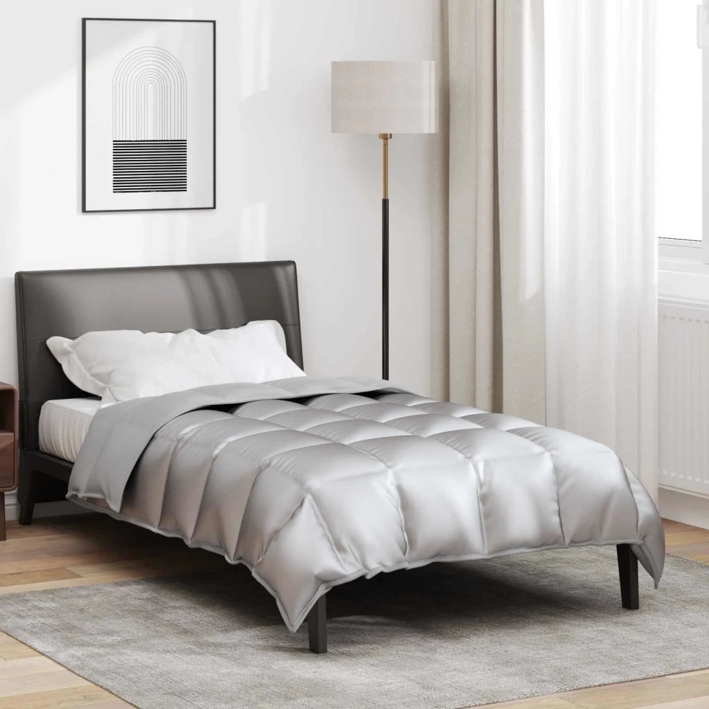 Duvet Invernale Argento 155 x 220 cm Satin e Micropile 42025862
