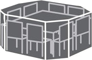 Cappa per giardino - grigio - 220 cm x 220 cm x 95 cm