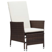 Set Divani da Giardino 2 pz con Cuscini in Polyrattan Marrone 310232